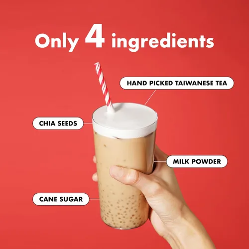 Vista 7 de Le Food Got Chia! Superfood Latte - Mezcla de bebida de semillas de chía Clean Label (6 cajas de 4, flor ámbar oolong)
