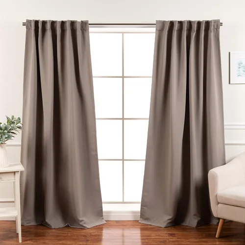 Vista 22 de Best Home Fashion Paneles de cortinas opacas de alta calidad, con aislamiento térmico sólido, cortinas opacas para tratamiento de ventanas