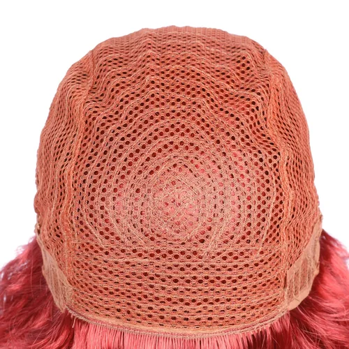 Vista 6 de Onedor HairWiz - Pelucas de cabello sintético rizado y ondulado para mujer, para cosplay (sirena roja (adulto))