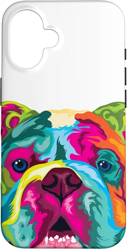 Vista 23 de Pop Art English Bulldog Dog Lover Bulldog Case for iPhone 17