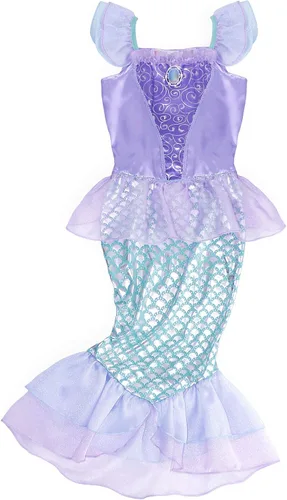 Vista 4 de Eledobby Mermaid Costume for Little Grils Princess Ariel Costumes Halloween Mermaids Dress Up Cosplay Brithday Party Outfits