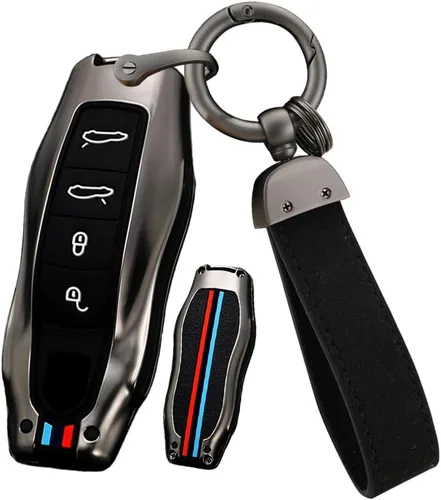 Vista 10 de ontto Funda para llavero con llavero compatible con Porsche 2010 en adelante