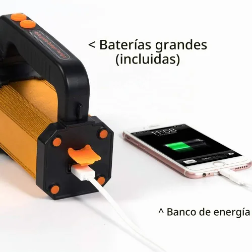 Vista 6 de Linterna LED de mano súper brillante de alta luminosidad USB C recargable, linterna lateral, potente de alta potencia, larga duración, Aleación