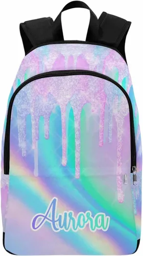 Vista 32 de MyPupSocks Mochila escolar personalizada con nombre personalizado mochila unisex, Multi 00, Personalizado