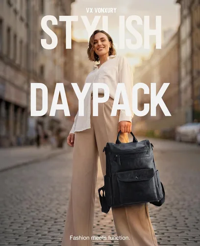 Vista 7 de VONXURY - Mochila para mujer, bolso de hombro de viaje de piel sintética antirrobo para mujer, bolso grande