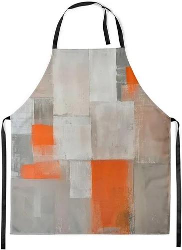 Vista 7 de jejeloiu Delantal de lunares rojos y blancos para mujeres y hombres, de 26 x 31 pulgadas, diseño retro de lunares