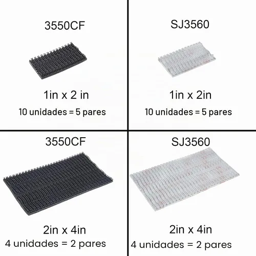 Vista 2 de 3M - Cinta de doble bloqueo de 1 x 2 pulgadas, 10 unidades, cinta de montaje resistente Cinta entrelazada con cierre de cierre autoadhesiva SJ3560