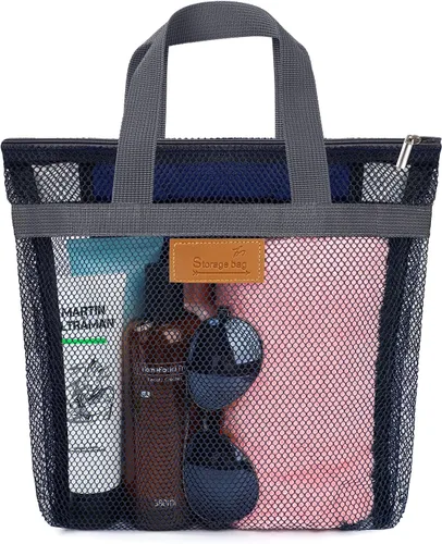 Vista 7 de EIMMBD Carrito de ducha portátil colgante con asa, organizador de ducha de viaje de gran capacidad para viajes, gimnasio, universidad