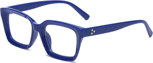 Vista 16 de EYLRIM Classic Thick Square Frame Clear Lens Glasses for Women Men A93 Verde tortuga