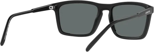 Vista 9 de ARNETTE An4283 Shyguy - Lentes de sol cuadrados para hombre, color negro mategris oscuro, polarizados, 2.205in, Negro mateGris oscuro polarizado.
