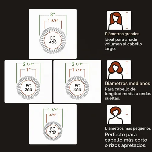 Vista 5 de Olivia Garden EcoCeramic - Cepillo térmico redondo de cerdas suaves (no eléctrico)