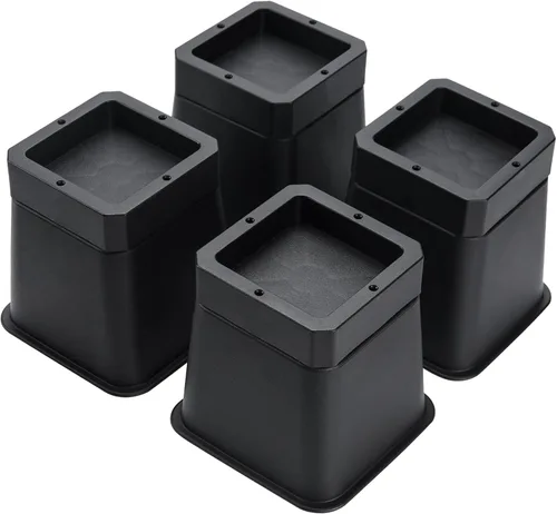 Vista 11 de BTSD-home Elevadores de cama ajustables de 12 pulgadas, resistentes, elevación en alturas de 1,2,3,4,5,6,7,8,9,10,11,12 pulgadas para sillón, sofá