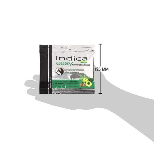 Vista 8 de Indica Easy Shampoo Based Hair Colour Black Pack de 3
