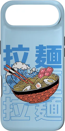 Vista 27 de The Great Ramen Off Kanagawa - Carcasa para iPhone 16, diseño tradicional japonés