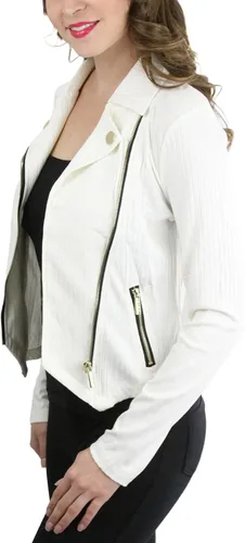 Vista 16 de ToBeInStyle Blazers de manga larga con cremallera y botones para mujer