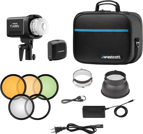 Vista 2 de Westcott FJ400 II Estroboscópico de pantalla táctil con batería FJ Pro AC