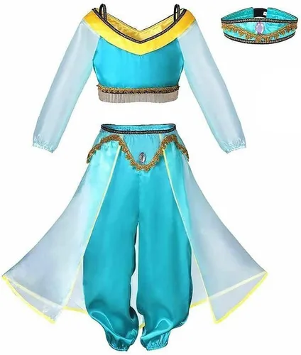 Vista 6 de Women Girl Arabian Princess Jasmine Sassy Prestige Costume Cosplay Halloween Adult Crown