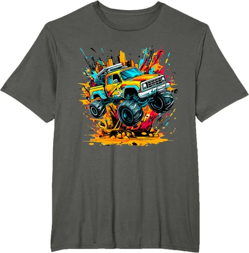 Vista 7 de Monster Trucks Are My Jam - Camiseta Monster Truck, Negro