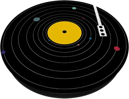 Vista 2 de Sistema de grabación de vinilo solar retro Pop Socket – PopSockets Grip y soporte para teléfonos y tabletas