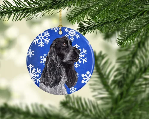Vista 355 de Caroline's Treasures Cavalier Spaniel - Adorno de cerámica para colgar en el árbol de Navidad, para el hogar, Navidad, fiestas, regalo, 3 pulgadas
