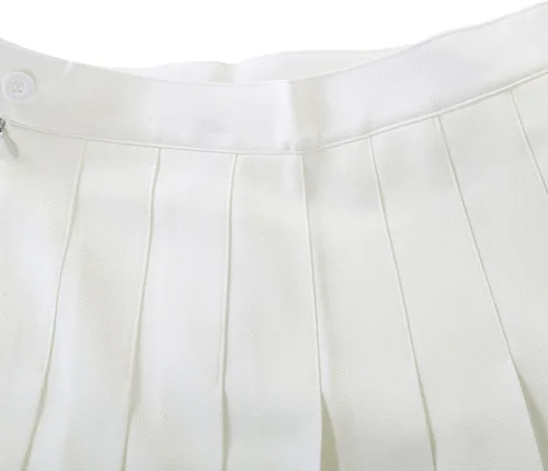 Vista 4 de Vestido corto plisado para niñas, adolescentes, tenis y scooter