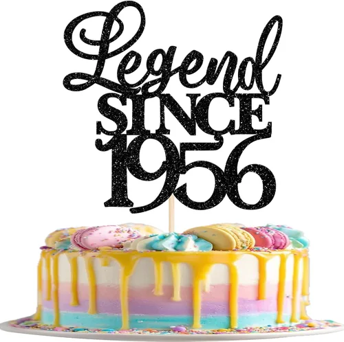 Vista 17 de Rsstarxi 1 paquete de decoración de pastel con purpurina de leyenda desde 2012 para decoración de tarta de cumpleaños 13 años para decoración