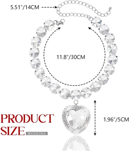 Vista 5 de Zoestar Gargantilla con diamantes de imitación para mujer