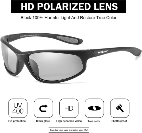 Vista 17 de Gafas de sol deportivas polarizadas para hombres, ciclismo, conducción, pesca, protección UV400