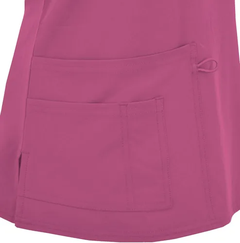 Vista 5 de Green Town Ropa quirúrgica para mujer 4 bolsillos con cuello en V, tela elástica, uniformes de fácil cuidado