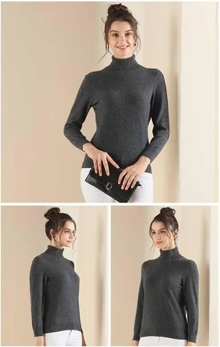 Vista 3 de Blusa holgada de manga larga para mujer, estilo túnica irregular, casual, sin botones