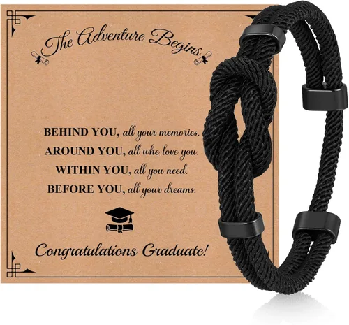 Vista 9 de TempBeau Pulsera de brújula para hombre 2025, regalos de graduación para él, universidad, secundaria, regalo de graduación para el primer día