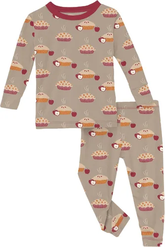 Vista 3 de KicKee - Conjunto de pijama de otoño para Acción de Gracias, manga larga, pantalones largos, pijama de ajuste cómodo