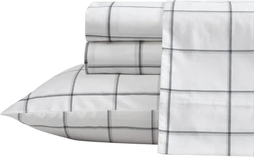 Vista 54 de Nautica - Sábanas, juego de ropa de cama de percal de algodón con funda de almohada a juego, vigorizante y fresco, bolsillo profundo