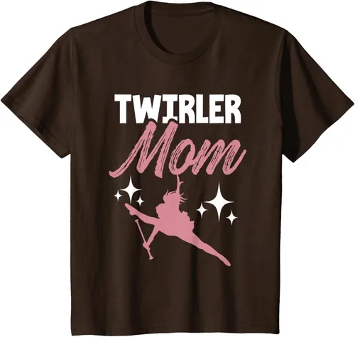 Vista 51 de Twirler Mom Baton Twirl Mother Majorette Twirling Camiseta, Negro, S