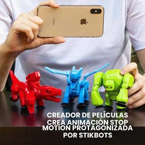 Vista 6 de StikBot Zing Mega Monsters 3 unidades, juego completo de 3 figuras de acción de monstruo posables, Cerberus, Gigantus y Scorch