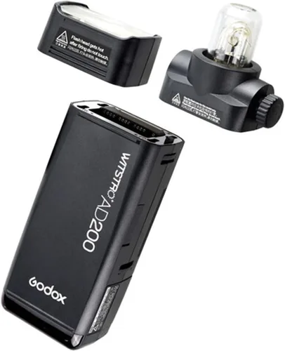 Vista 2 de Godox AD200 200Ws 2.4G TTL Flash estroboscópico 1/8000 HSS monoluz inalámbrica con batería de litio de 2900 mAh y bombilla sin pantalla/cabezal