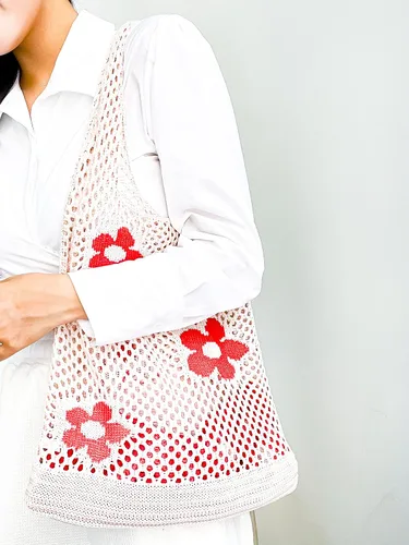 Vista 8 de ENBEI Bolsas bohemias, bolsa de punto de hombro, bolsa de mano Y2K estética, bolso de ganchillo lindo para mujeres, regalos hippie