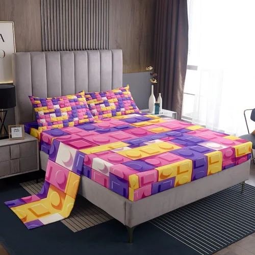 Vista 25 de Feelyou Juego de sábanas para niños con diseño de aguacate, ropa de cama bonita con frutas para niños y niñas, 1 sábana encimera y 1 sábana bajera