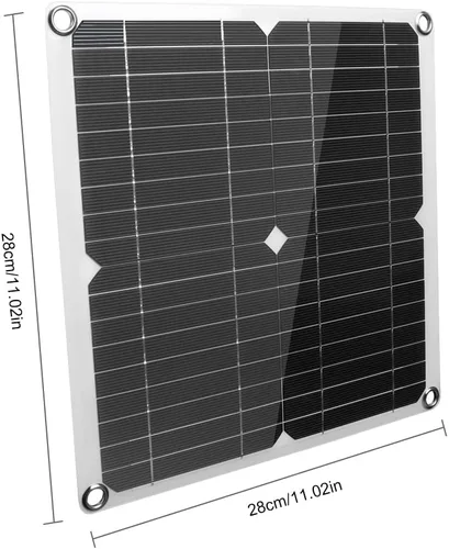 Vista 6 de Kit de panel solar Ovfioaji 200 W 12 V con controlador de carga solar de 100 A y cable de extensión con clips de batería para barco, motocicleta