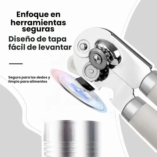Vista 5 de Beneno Abrelatas Manual de Servicio Pesado con Imán, Hoja de Acero al Carbono Afilada Duradera con Corte Suave, Perilla Grande que Ahorra Esfuerzo