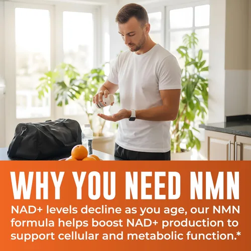 Vista 3 de Left Coast Performance Suplemento NMN de 500 mg para apoyo NAD+ – Mononucleótido de nicotinamida para un envejecimiento saludable, energía celular