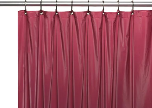 Vista 2 de Cortina de regadera de vinilo de calibre 3 con ojales de metal, de Carnation , PVC, Frosty Clear, 72" x 72