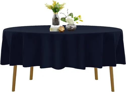 Vista 126 de Mantel de poliéster lavable de 132 pulgadas, resistente a las manchas y a las arrugas, mantel decorativo para mesa de comedor, fiestas de bufé