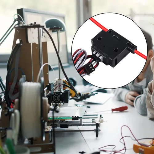 Vista 5 de Módulo de sensor de detección de rotura de filamentos, accesorios de impresora 3D con cable de 1 M para extrusora de filamento de 0.069 in, detector