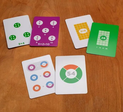 Vista 4 de Tarjetas visuales de multiplicación Math for Love para dominar los hechos de multiplicación en cinco minutos al día