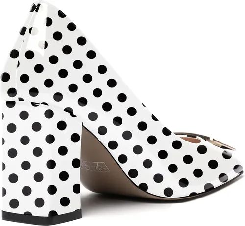 Vista 5 de WAYDERNS Zapatos de tacón alto con puntera cuadrada para mujer, de 3 pulgadas
