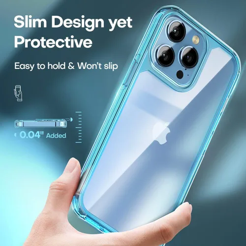 Vista 6 de TAURI Funda para iPhone 13 Pro Max, [no amarillenta] [protección contra caídas de grado militar] Funda a prueba de golpes para iPhone 13 Pro Max