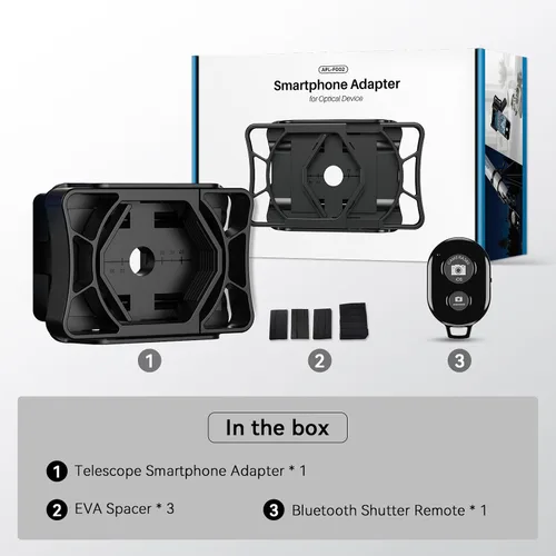Vista 8 de APEXEL Adaptador de Teléfono para Telescopio, Adaptador de Foto Binocular para Android e iPhone, Soporte de Montaje de Teléfono para Telescopio