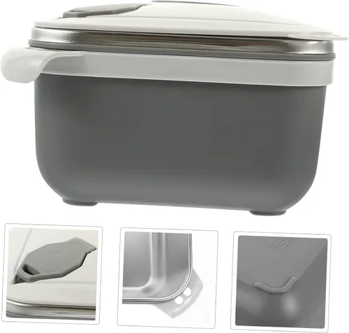 Vista 5 de UPKOCH Tazón de fideos instantáneos con tapa, loncheras cuadradas para ramen con tapa, cuencos con tapas, cuenco de fideos antiquemaduras, cuencos