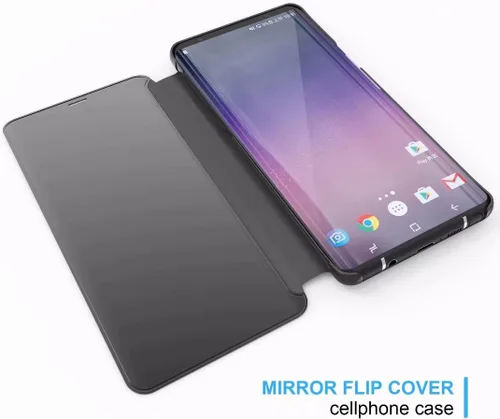 Vista 6 de Funda para Galaxy Note 9 Lujo Clear View Espejo Electroplate Diseño de Maquillaje Flip Wallet 360 Cuerpo Completo Protección de Pantalla Integrada